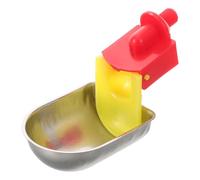 YARNOW Bebedero Automático para Pollos de Acero Inoxidable Taza de Agua para Codornices Suministro Continuo Antivuelco y Ahorro de Agua Bebedero Metálico para Aves de Corral
