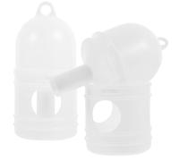 YARNOW Bebedero Portátil para Pájaros Domésticos 1 Litro Plástico Blanco 2 Piezas Dispensador de Agua para Palomas y Codornices Accesorio para Alimentación en Jaula