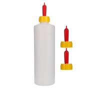 YARNOW Biberón para Cabritos de 400 Ml 3 Chupetes Reemplazables, Botella de Leche de Plástico para Alimentación de Corderos y Terneros, Herramienta Portátil para Ganado Joven