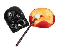 YARNOW Bloque de Templo Budista Acrílico 4 Pulgadas Cojín de Meditación y Mazo para Canto de Sutras, Suministros Religiosos para Sala Budista y Decoración Espiritual