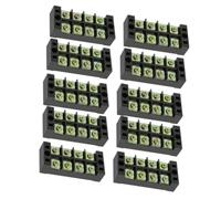YARNOW Bloque de Terminales Fijo Tb4504 de 4 Posiciones Cubierta Aislante Removible y Terminales Aislados para Cables Eléctricos en Circuito Electrónico, Paquete de 10 Piezas