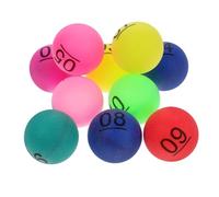 YARNOW Bolas de Lotería Numeradas 1-10 sin Costuras de Plástico PP Reutilizable Coloridas y Ligeras para Sorteos Rifas Juegos de Fiesta y Actividades Recreativas