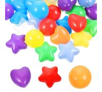 YARNOW Bolas de Piscina Forma de Estrella y Corazón 150 Unidades de Plástico Grueso Coloridas para Juego en Fiestas y Piscinas Infantiles Juguetes Oceánicos Divertidos