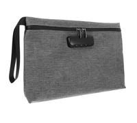 YARNOW Bolsa con Cerradura de Combinación Bolso Organizador Seguro para Dinero Documentos y Objetos de y Portátil Gris Oscuro