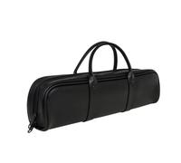 YARNOW Bolsa de Almacenamiento para Flauta Negra de Cuero 16 Agujeros, Ligera y Portátil, Diseño Simple y Creativo para Músicos y Transporte Seguro