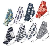 YARNOW Bolsa para Almacenamiento de Cubiertos Japonesa de 8 Piezas, Organizador Portátil para Palillos, Tenedores y Cucharas, Bolsa de Tela Compacta para Viaje y Uso Diario