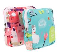 YARNOW Bolsas para Toallas Sanitarias Varios Estilos de Algodón Portátiles Resistente y Protección de Privacidad Cremallera 2 Unidades Varios Estilos Ideales para Viaje Femenino
