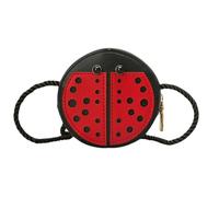 YARNOW Bolso Bandolera Infantil Diseño de Dibujos Animados de Mariquita Mini Bolso Cruzado de PU para Niñas Tamaño Pequeño Correa Ajustable Adecuado para Uso Diario Viajes y Regalos