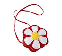 YARNOW Bolso Bandolera Ligero y Fácil de Llevar para Niñas Diseño de Flores, Piel Sintética Roja para Paseo y Compras