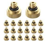 YARNOW Boquillas Nebulizadoras de Latón 03 CM Baja Presión 20 Piezas Pulverizador Atomizador Resistente Anticorrosión para Enfriamiento Exterior y Riego Agrícola