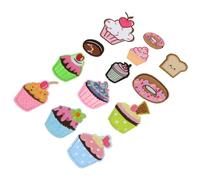 YARNOW Bordados de Accesorios de Costura Material Sintético 13 Parches Termoadhesivos y Diseño de Pastel para Coser en Ropa para Sombreros y Bufandas