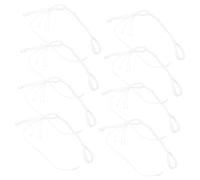 YARNOW Borlas de Tzitzit para Talit, 8 Piezas, Flecos de Tejido Blanco, Diseño Moderno para Oración y Ceremonias Judías
