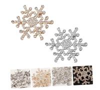 YARNOW Broche de Copo de Nieve para Mujer en Fiestas Navideñas, Prendedor Gemas Brillantes y Ramillete Decorativo, Set de 2 Piezas para Ropa