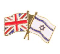 YARNOW Broche Metálico Bandera Reino Unido Israel Pin de Solapa Patriótico Ligero y Resistente para Ropa Accesorio Decorativo Portátil y Detallado para Mostrar Orgullo Nacional