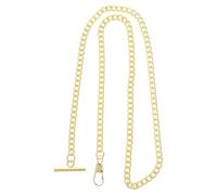 YARNOW Cadena Metálica para Reloj de Bolsillo Color Dorado Hebilla T Accesorio Resistente para Colgar Ropa y Bolso Cadena Decorativa Unida para Prendas 1 Pieza