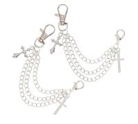 YARNOW Cadenas para Zapatos Decorativas Multicapa de Aleación Plateada, Accesorio Ligero para Mujer, Adornos Elegantes Ideales para Fiestas y Uso Diario,