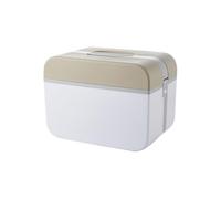 YARNOW Caja de Almacenamiento para Medicina Portátil de Plástico con Doble Capa Maletín Multifuncional para Emergencia Organizador Ligero con Asa Color Marrón Mediano