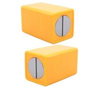 YARNOW Caja de Cuchillas de Desecho Reutilizables 2piezas, Contenedor de Almacenamiento Resistente y Fácil de Transportar para Oficina y Dormitorio de Abs Amarillo