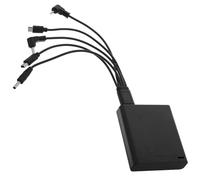 YARNOW Caja de Protección de Batería Externa para Cerraduras Electrónicas, Diseño Multifuncional de Plástico Negro con Suministro de Batería de Emergencia para Varios Escenarios