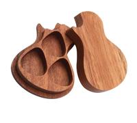 YARNOW Caja de Púas de Guitarra Estuche de Madera para Púas de Guitarra Compartimentos para Guardar