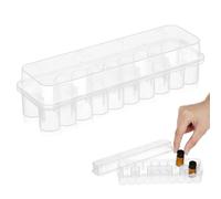 YARNOW Caja Organizadora Transparente para 3 Ml 24 Unidades Soporte Plástico para Tubos de Ensayo Estante para Microtubos de Laboratorio Almacenamiento Seguro para Vacunas y Muestras