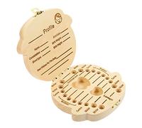 YARNOW Caja Para Conservación De Dientes De Leche Contenedor De Madera Para Primeros Dientes Organizador De Recuerdos