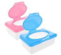 YARNOW Caja para Pañuelos Húmedos Estuche Organizador Reutilizable de PP Diseño Simple y Decorativo Pack de 2 Unidades para Sala y Habitaciones de Hotel
