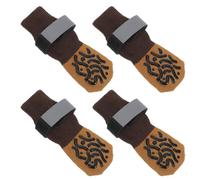 YARNOW Calcetines Antideslizantes para Perros con Estructura Elástica 4 Piezas para Pisos Duros Interiores