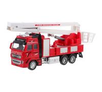 YARNOW Camión de Bomberos para Niños Escala 1:38, Modelo de Aleación y Abs Escalera Extensible para Juegos de Rescate y Escenarios de Emergencia