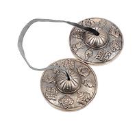 YARNOW Campana de Tibetana de Latón Yoga Instrumento de Percusión Religioso Campanas Tingsha Pequeñas Sonido y Pitched Accesorio Espiritual Prácticas de Mindfulness