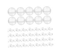 YARNOW Cápsulas Redondas Transparentes Resistentes y Ligeras de Plástico 50 para Máquina de Chicles Ideales para Almacenamiento y Fiestas