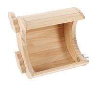 YARNOW Casa De Madera Maciza Hamaca Rata Casa Plegable Cucú Heno Enano Dormitorio Largo Transportador Equipo Cámara Escondite Cabaña Lecho Cueva Túnel Jaula De Hámster Jerbo Afuera Casas