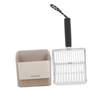 YARNOW Cat Litter Scooper con Holder Desmontable Pala de Acero Inoxidable para Gatos y Jardinería Diseño Ergonómico y Resistente para Limpieza y Tamizado Almacenaje Compacto Negro