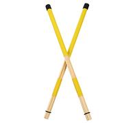 YARNOW Cepillo De De Madera Baquetas De Palillo De Bambú Para Percusión Color Amarillo Para Sesiones De Jazz y Rock