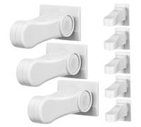 YARNOW Cerraduras de Seguridad para Puertas Infantiles, Juego de 8 Piezas, Bloqueo Adhesivo para Palanca, Material Abs Resistente, Compatibles Manijas Estándar, Protección para Bebés