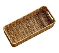 YARNOW Cesta Tejida para Artículos Diversos Asas Dobles, Organizador de Escritorio de Hierro Color Café, Resistente y Estilo Farmhouse para Decoración de Mesa