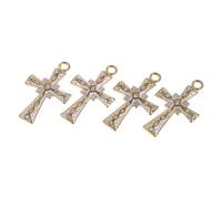 YARNOW Charms de Cruz Celta de Acero Inoxidable para Hacer Pulseras, 4 Piezas, Conector Resistente y Elegante para Proyectos de Joyería DIY y Regalos Cristianos