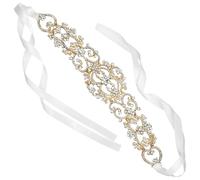 YARNOW Cinta para Pelo de Boda con Pedrería Brillante Accesorio de Moda para Mujer Diadema Decorativa para Novias Invitadas Evento Adorno Elegante para Peinados Románticos Diseño