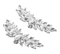 YARNOW Clips para Zapatos Desmontables en Plata Diseño Elegante para Decoración Instantánea en Bodas y Fiestas para Mujer