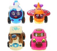 YARNOW Coche de Juguete para 4 Piezas Pequeño de Plástico Seguro E Interesante Juego de Vehículos al Aire Libre para Suministro Infantil Color Aleatorio Conjunto de Color Aleatorio