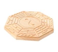 YARNOW Colgante de Madera Tallada Feng Shui Tai Chi Bagua para Decoración del Hogar, Adorno de Pared Función de Exorcismo y Prosperidad, 1 Pieza