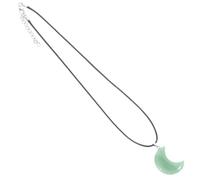 YARNOW Collar Colgante de Jade y Piedra Natural, Diseño Creativo Lunar, Accesorio de Joyería para Eventos y Uso Cotidiano