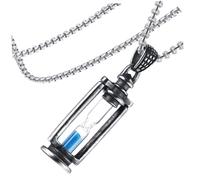 YARNOW Collar Colgante Reloj De Arena Para Hombre Estilo Retro Acero Resistente Cadena 3mm 60cm Joyas Masculinas Uso Diario Elegante