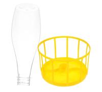 YARNOW Comedero Automático para Reptiles Plato de Agua Color Amarillo Limón, Dispensador Duradero de Abs para Tortugas, Dragones Barbudos y Lagartos, Apto para Terrarios y Alimentación