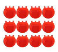 YARNOW Comedero para Loros de Plástico Rojo Capacidad Razonable y Fácil Instalación, Adecuado para Jaulas de Aves, Paquete de 12 Unidades para Suministros para Pájaros