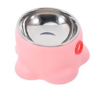 YARNOW Comedero para Mascotas De Acero Inoxidable Diseño Antideslizante Forma De para Gatos y Perros Activos Portátil y Resistente para Uso Doméstico y Viaje