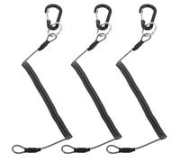 YARNOW Cordón Retráctil Elástico para Caña de Pescar 1,5 M Mosquetón y Llavero, Cuerda de Resorte Antipérdida para Herramientas de Pesca, Accesorios para Kayak y Color Color Aleatorio