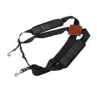 YARNOW Correa Doble para Hombro de Poliéster y Piel para Djembé, Ajustable, Antideslizante, Negra y Marrón, para Adultos, Correa Rápida para Instrumento de Percusión Africano