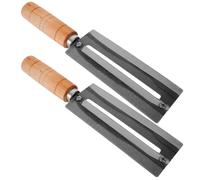YARNOW Cortadores de de Acero al Carbono para Pelar Piña y Calabaza Mango de Madera 2 Herramienta de Cocina Adecuado para Uso Personal Hogar