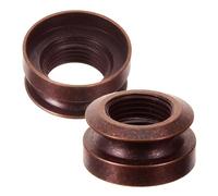 YARNOW Cubierta de Clavija para Guitarra Acústica 2 Piezas, Botón de Correa de Cobre 3/8-32 para Conector Hembra de Clavija, Tapa de Pasador de Bloqueo para Mantenimiento y Soporte